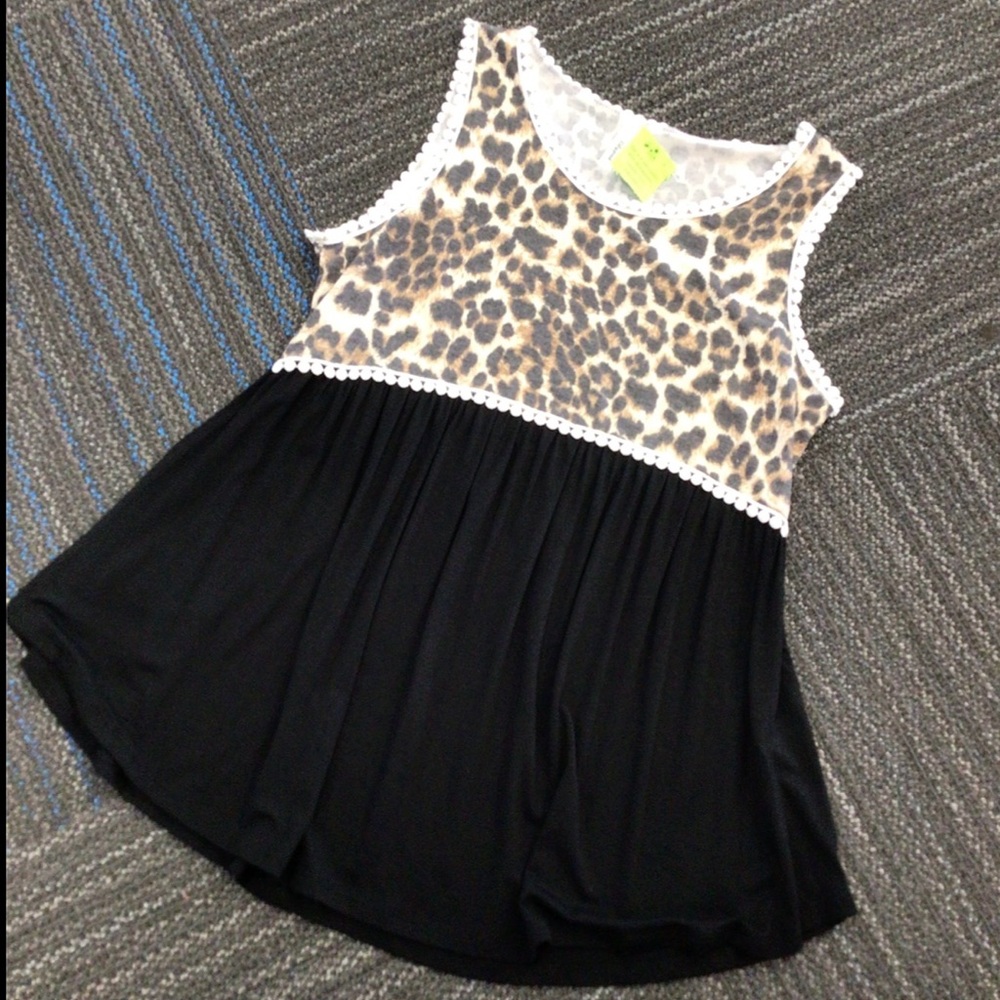 New Leopard Print Baby Doll Top
